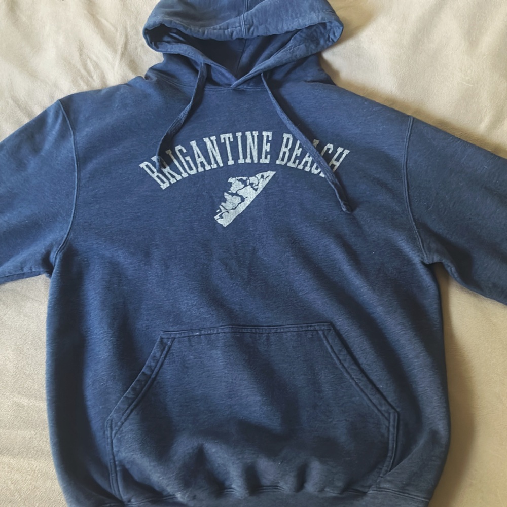 Blue Brigantine Beach Hoodie